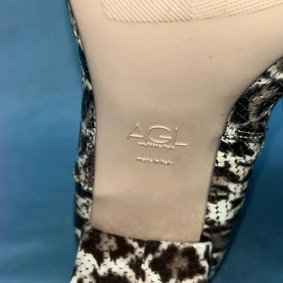AGL Marette Snake print leather boot women EU 41 1/2 EUC cognac Attilio Giusti - Picture 7 of 13